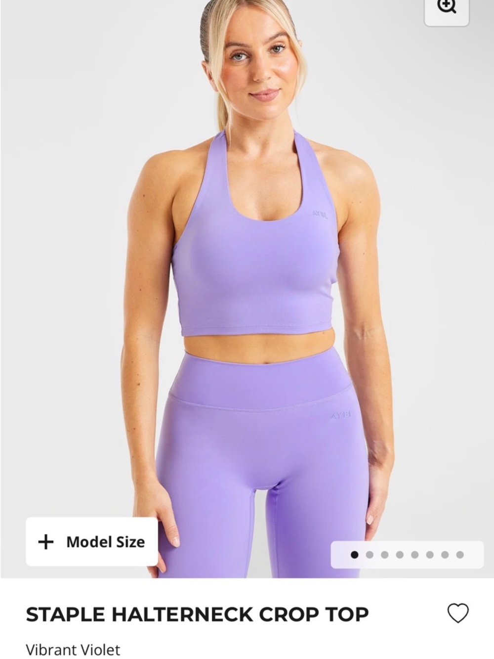 AYBL Vibrant Violet Halterneck Sports Bra
